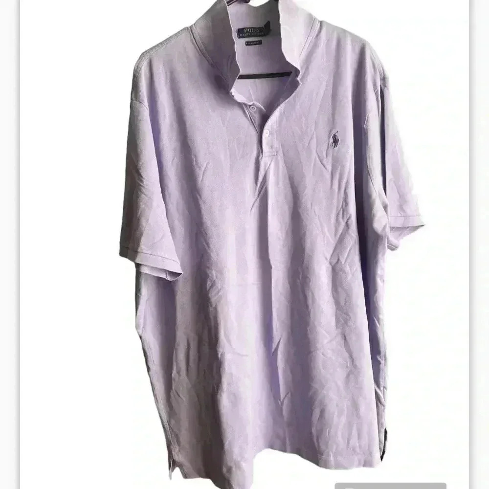 Polo Ralph Lauren Mens Classic Fit Polo Shirt Size 2XL Purple Short Slee…